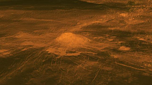 Surface Warmth on a Venus Volcano